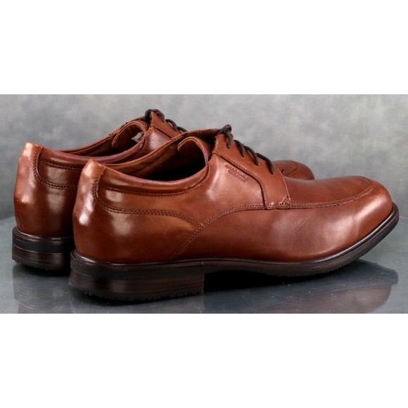 Rockport Hydro Shield Men\'s Apron Toe Oxfords Dress Shoes Size 12 Brown EUC main image 4